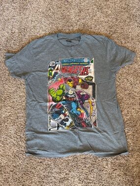 Marvel Avengers Comic Cover Graphic Tee - Gray - #2
